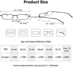 4PACK Reading Glasses Slim Pocket Readers Anti Blue Light with Portable Case for Men Women