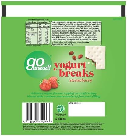 Go Ahead Strawberry Yogurt Breaks Twinpack 35 g (Pack of 24)