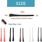 8 Pairs Eyeglass End Tips Ear Sock Pieces Anti-Slip Tube Replacement Tips Silicone for Thin Metal Eyeglass Legs, Black