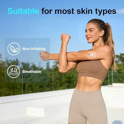20 Pack Freestyle Libre 2 Covers Waterproof, Adhesive Patches for Freestyle Libre 2 Sensor Covers, Continuous Protection for 14 Days, NO Glue in The Center, Pre-Cut Transparent Adhesive Sports Tape