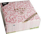 Papstar, Royal Collection #84999 Serviettes 1/4 Fold 40 cm x 40 cm Bordeaux Damascato