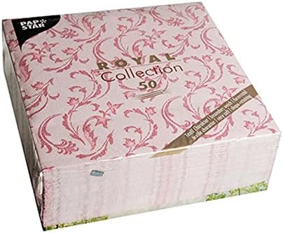Papstar, Royal Collection #84999 Serviettes 1/4 Fold 40 cm x 40 cm Bordeaux Damascato
