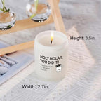 Funny Dentist Graduation Gift – Congratulations Candle for Dental School Graduation, New Dentist, Dental Student Gift, “Holy Molar, You Did It!”