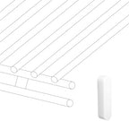 8pcs White Wire Shelving Spacer End Caps, ABS Closet Rod End Caps Tools Parts Closet Shelf System Covers Supports Bracket for Wardrobe Wire Shelves Bookshelves Organizational Racks & Curtain