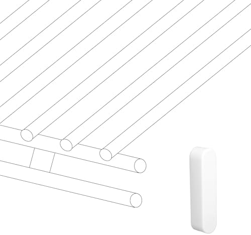 8pcs White Wire Shelving Spacer End Caps, ABS Closet Rod End Caps Tools Parts Closet Shelf System Covers Supports Bracket for Wardrobe Wire Shelves Bookshelves Organizational Racks & Curtain