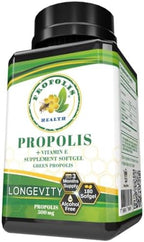 Propolis Health Propolis Capsules 1000mg-Daily with Vitamin E Per dose - Brazilian Green Propolis Extract - Immune Booster 50 Days Supply Propolis (180 Capsules)