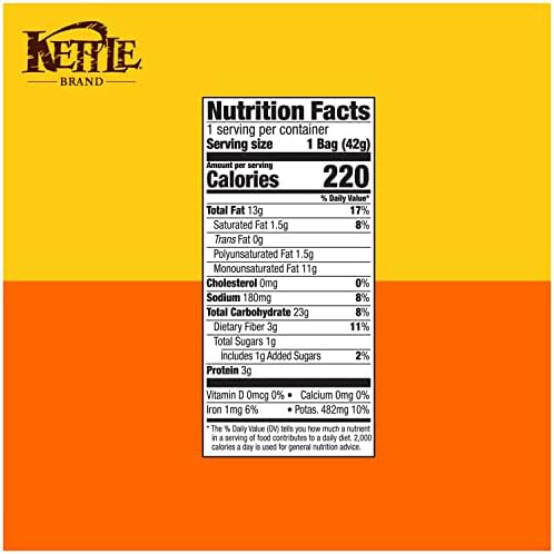 Kettle Brand Potato Chips, Backyard Barbeque Kettle Chips, Snack Bag, 1.5 Oz (Pack of 24)