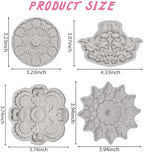 Baroque Floral Decorative Silicone Clay Molds European Relief Scroll Silicone Mold Embossed Flower Lace Chocolate Mold for Resin Casting Clay Fondant