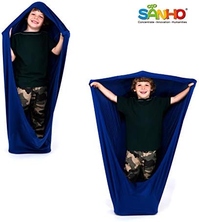 SANHO Dynamic Movement Sensory Sock, Body Sock, Toys for Autistic and Sensory Processing Disorders, Updated Version, Good for Height:35"- 59" Deep Blue