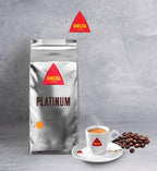 Delta Cafés Platinum Whole Bean Coffee 1kg/35.2 oz – Arabica & Robusta Blend, Intensity 12, Full-Bodied Espresso Beans with Roasted Nut Notes