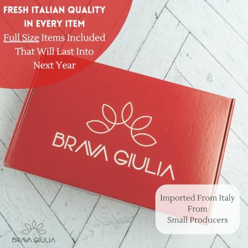 Brava Guilia Gluten Free Dinner Gift Box and Dessert Kit With Organic Pasta, Olive Oil, Tomato Sauce and Cookies all made in Italy