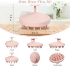 Meartchy Silicone Scalp Massager, Scalp Scrubber for Hair Growth with Soft Bristles, Scalp Exfoliator Brush Dandruff Removal Shampoo Brush for Wet Dry Scalp Care (Light Pink)
