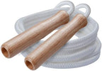 Champion Sports Wood Handle Jump Ropes – Durable Nylon or Leather Bearings - Skipping Rope, Fitness, Cardio Training, Agility, and Exercise Workouts