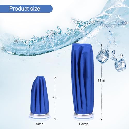 Ice Bags for Injuries, 3rd Gen Reusable Ice Packs, Hot & Cold Therapy Pain Relief, Ice Bag No-Leak & Waterproof, Traditional Ice Pack, Versatile & Durable, Blue (6 in + 11 in)