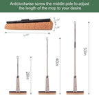 Eyliden Sponge Mop, Easy Squeeze Wringing Mop with 2 Reusable Heads, Absorbent Honeycomb Sponge for Home and Commercial Use, Hardwood Laminate Tile Marble Ceramic Floors Cleaning