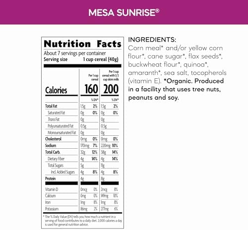 Nature's Path Organic Mesa Sunrise Cereal, 10.6 oz (Pack of 1), Flax Seeds, Quinoa, Amaranth, Gluten Free