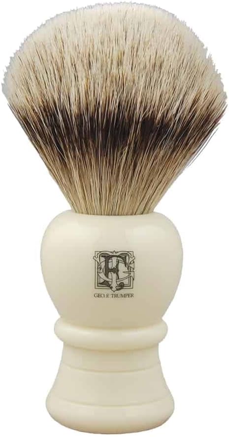 Geo. F. Trumper Super Badger Shaving Brush SB5 Simulated Ivory Handle