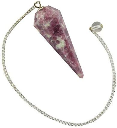 Geode Presents Lepidolite Dowser Lepidolite Pendulum Crystal Dowser Crystal Pendulum Stone Dowser Stone Pendulum for Reiki Dowser Crystal Pendulum #Aport-027