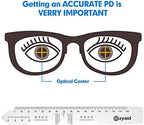 Ezyaid PD Ruler with Instruction Manual - Pupillary Distance Ruler for Pupil Distance Measuring, PD Measurement Tool for Prescription Eyeglasses, Include Eye Care Tips