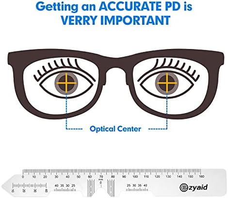 PD Ruler with Instruction Manual - Pupillary Distance Ruler for Pupil Distance Measuring, PD Measurement Tool for Prescription Eyeglasses, Include Eye Care Tips