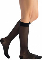 EvoNation Women’s Knee-High Graduated Compression Socks, 20-30 mmHg – Firm Pressure Sheer Socks, Support Stockings Hose