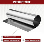304 Stainless Steel Foil Roll, 0.1mm x 300mm x 1M Stainless Steel Sheet, Metal Foil for Crafts, Electronic Equipment, Industry Machinery, Hardware