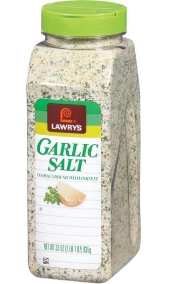 Lawry"s-Coarse Ground Garlic Salt with Parsley, Big Bottle - 33 oz – Premium Seasoning Blend, Kosher Bundle with Scoop