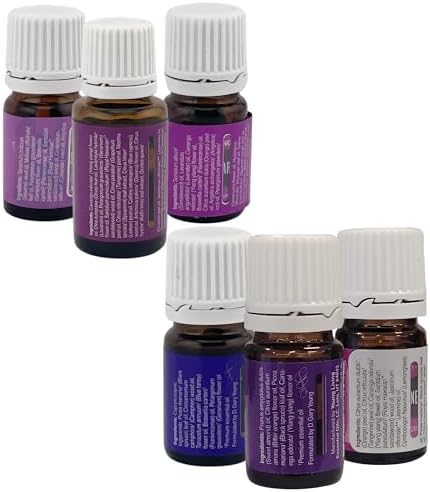 Young Living Feelings Kit - Essential Oil Collection Perfect for Diffusion - Includes Forgiveness, Harmony, Inner Child, Present Time, Release, Valor - 6 x 5 ml