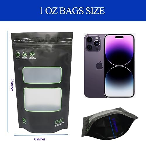 1 Ounce Bags,50 Pack Lock & Seal Storage & Curing Bags Heat Sealable upright terp bags 5.9" x 9.8" x 3.15" Inch (28g)