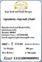 Ghasitaram Gifts Indian Sweets - Sweets Hamper Kaju Katli and Chakli Hamper