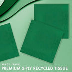 Creative Converting Touch of Color 2-Ply 50 Count Paper Lunch Napkins, Emerald Green