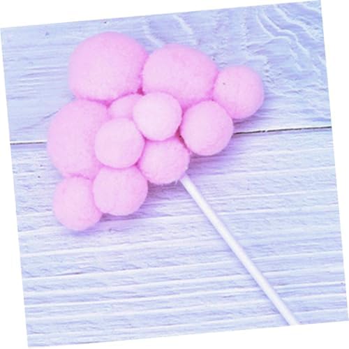 15pcs Pink Cloud Cake Toppers Birthday Party Cupcake Decorations Non-edible Cake Ornaments for Celebration