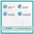 LA MIERE Non Latex 300 pcs 1/8inch heavy Intraoral Elastic Bands, Orthodontic Elastics non- Latex Dental Rubber Bands Made in USA (1/8inch 3.2mm, Heavy 6.5oz)