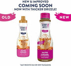 Salted Caramel Coffee Syrup Sauce, Sugar Free, Keto, Zero Calories, THICKER DRIZZLE, (Pack of 50), with CHIRPFINDS COASTER