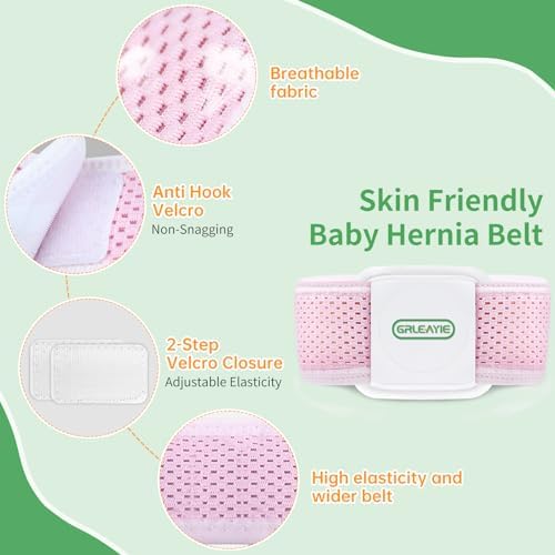 Umbilical Hernia Belt Baby Belly Button Band, Newborn Belly Wrap Truss, Infant Abdominal Binder for Children Kids, Adjustable Navel Belly Band Support Cord (Small)