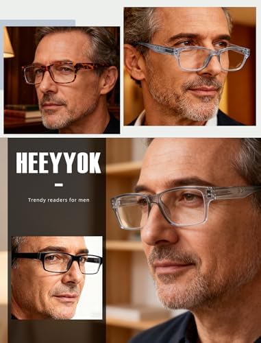 HEEYYOK Readers For Wome Reading Glasses Womem For Small Face Square Cheaters Reading Glasses Womens Lightweight 4-Pack