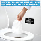 Please Do Not Flush Sign,Thick Acrylic Self-Adhesive Flush Only Toilet Paper Sign, Ideal for Restaurants, Bars, Hotels, and Airbnb (Black)