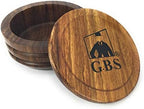 G.B.S GENTS Wooden Shaving Bowl with Lid – 3.5" Diameter | Classic Shaving Mug for Lathering Creams & Soaps | Elegant Beard Shaving Accessory for Men – Durable, Natural Wood Design