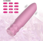 10 Modes Quiet Powerful Handheld Electric Tool，Handheld Personal Back Massage Rod Travel Portable Soft Silicone P12034