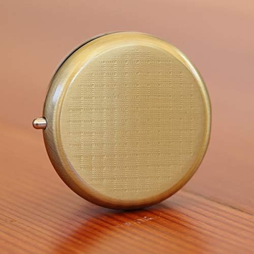 Vintage Bee on Black Brass Round Pill Box
