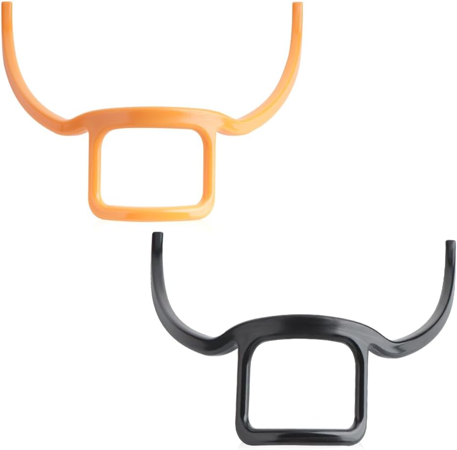 2 Pack Men's Beard Styler and Hairline Shaping Tool - Facial Hair Outline Template, Styling Tools, Goatee Groomer (Black and Orange)