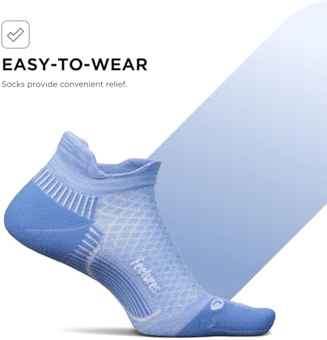 Feetures Plantar Fasciitis Relief Sock Light Cushion No Show Tab - Targeted Compression Sock for Women & Men