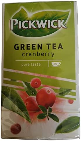 Pickwick Green Tea Cranberry - 20 Bags | Dutch Tea - 1.05 Ounce Total Weight
