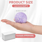 Massage Lacrosse Balls 2 Pack, Rubber Trigger Point Therapy Balls for Deep Tissue Myofascial Release, Plantar Fasciitis & Muscle Soreness Relief, Portable Pain Relief Tool (Light Pink and Grey)