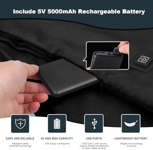 Heated Scarf for Women Men Rechargeable Heated Scarves Blanket with Battery Pack Neck Heat Pad Electric Scarf Heated