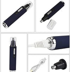 Electric Ear Neck Nose Hair Trimmer Eyebrow Trimmer Implement Shaver Clipper Shaver Man Woman Clean Trimer Razor Remover Kit IPX7 Waterproof Dual Edge Blades for Easy Cleansing (BLACK)