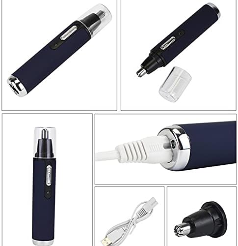 Electric Ear Neck Nose Hair Trimmer Eyebrow Trimmer Implement Shaver Clipper Shaver Man Woman Clean Trimer Razor Remover Kit IPX7 Waterproof Dual Edge Blades for Easy Cleansing (BLACK)