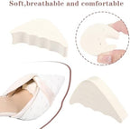 4 Pairs Shoe Filler Inserts, Adjustable Shoe Toe Inserts for Women Men Foam Cushion Fillers Make Shoes Fit for Loose Shoes (Beige)