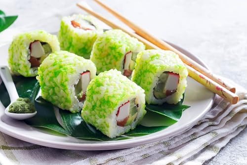 Genki Wasabi Tobiko – Green Flying Fish Roe Caviar – 1.1 lb (500g) | Wild-Caught Taiwan | Premium Sushi Caviar