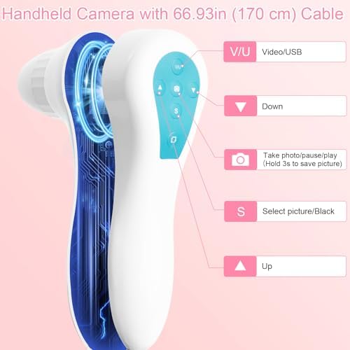 Beauty Star 7-Inch Scalp & Skin Analyzer with 50X/200X Dual Lenses, 4-Split View & 16GB Storage – HD Trichology Microscope Camera for Professional Salon, Head Spa, and Home Hair Follicle Health